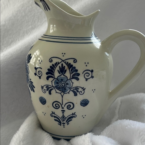 Artisan Blue Floral Ceramic Jug - Picture 5 of 10